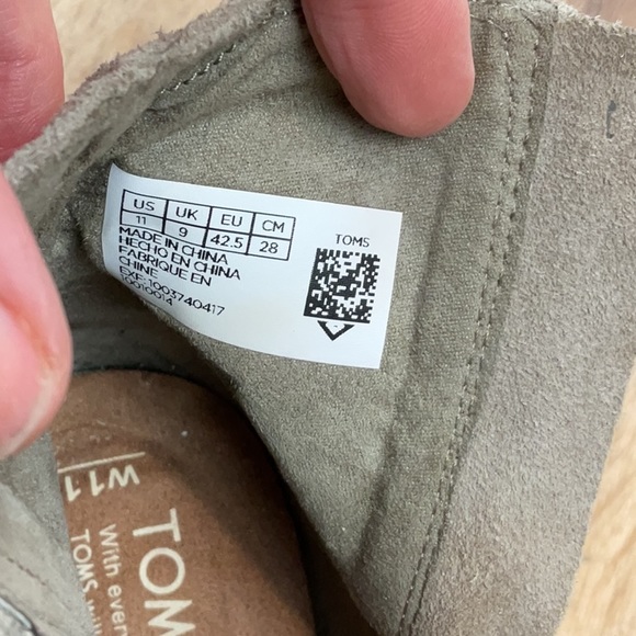 TOMS Majorca Peep Toe Suede Sand Tan Ankle Boots Booties 11 - Picture 7 of 8